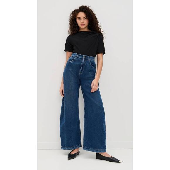 ALC Lee Draped SS Top in Black M - Picture 4 of 4